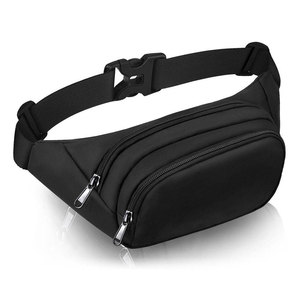 Sac banane unisexe en similicuir Econex Sports, fermeture éclair, étanche, pochette de randonnée extérieure, sangle détachable, style minimaliste, 21L - Product Image 1