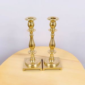 Support de bougie en laiton antique rustique, pièce décorative artisanale de qualité supérieure pour centre de table, utilisation à la maison, à l'hôtel, au restaurant - Product Image 1