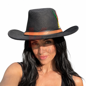 Chapeaux de cowboy en cuir véritable sur mesure, en cuir de vache véritable, à large bord, pour le rodéo, marque privée pour les marchés d'exportation - Product Image 4