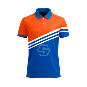 Vente en gros de chemises POLO pour hommes en polyester 100% avec logo brodé personnalisé, couleur unie, chemise POLO personnalisée vierge - Product Image 3