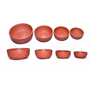Eco-Friendly Lightweight Heat Resistant Non-Toxic Dishwasher Safe Disposable <b>Clay</b> Country Style Bowl <b>Set</b> for Party Use Stocked - Product Image 2