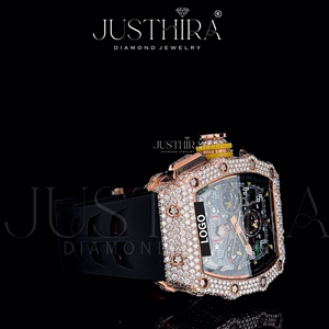 นาฬิกาเพชรคุณภาพสูงสำหรับผู้ชาย นาฬิกาควอตซ์ทันสมัยสำหรับงานปาร์ตี้และโอกาสทางการ ราคาดีที่สุด - Product Image 4