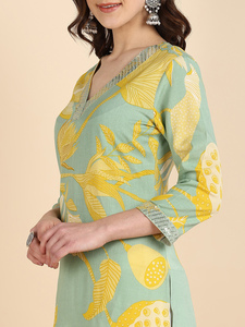 <b>Women</b> Rayon Straight Printed <b>Kurta</b> Quick Dry Summer Casual Office Party Lifestyle Fashion Modern Daily Wear Best Price Supplier - Product Image 5