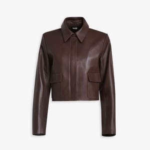 Chaquetas de Cuero Cortas para Mujer, a la Moda, de Manga Larga, de Alta Calidad, en Oferta - Product Image 1