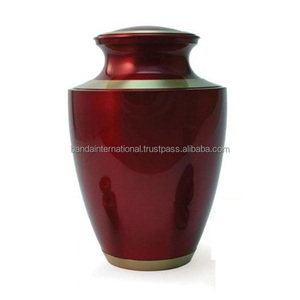 Urnas de cremación para adultos de latón clásico de alta calidad y superior con urnas funerarias de Metal con acabado de Color negro dorado para cenizas humanas - Product Image 3