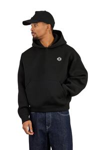 Sudadera con Capucha Negra Oversize para Hombre al por Mayor, Estilo Urbano, con Logo Personalizado, Hip Hop, Casual, Estilo USA Y2K, Proveedor de Fábrica OEM - Product Image 5