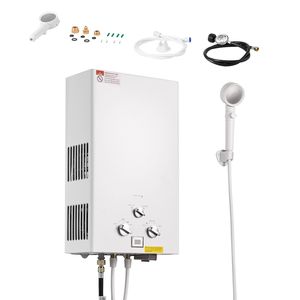 Calentador de Agua Portátil de Propano sin Tanque de 10L para Exteriores con 68000 BTU y 2.64 GPM, Juego de Accesorios para Agua Caliente Instantánea + Re - Product Image 1