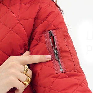 Latest Model Breathable <b>Cropped</b> Women's Outerwear Bomber <b>Jacket</b> Good Quality Girls Zipper Up Bomber Quilted <b>Jacket</b> Women Outdoor - Product Image 4