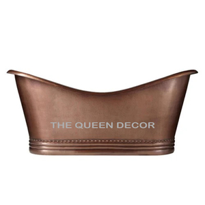 Vente en gros de baignoires sur pied ovales en cuivre de luxe sur mesure, finition antique marron, élégantes, abordables et bon marché - Product Image 2