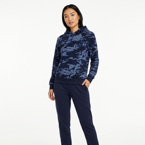 Ensemble de survêtement à capuche camouflage bleu pour garçons, manches longues, jogging décontracté avec poches latérales, vêtements d'automne - Product Image 4