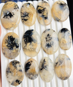 Natural Tiger Dendrite Agate Oval Cabochons Polished Loose Gemstones for DIY Jewelry Making Bulk Wholesale BY MAHNAJ GEMS ,INDIA - Product Image 2