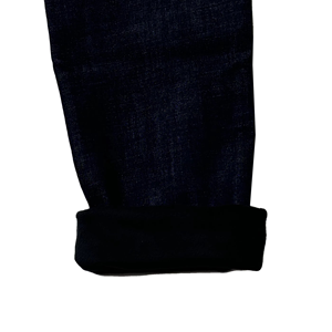 Jean d'affaires pour homme de haute qualité, style hiver épais, coupe formelle, taille mi-haute, délavage foncé, fermeture éclair, ODM - Product Image 5