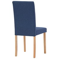 Chaise de salle à manger élégante et durable, style Mid-Century Modern, en chêne massif malaisien, avec dossier en tissu rembourré, pour la maison, le bureau, l'hôtel, petite taille