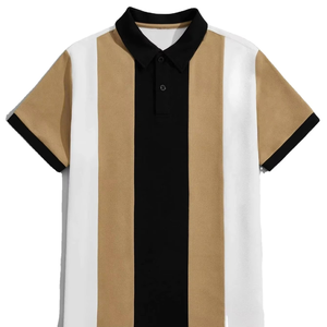 Camiseta Polo de Manga Corta para Hombre, Tela Jersey Antiarrugas, Diseño con Estampado de Letras por Sublimación - Product Image 1