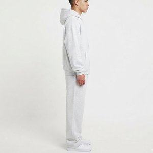 Ensemble de survêtement homme personnalisé en coton avec logo, fabrication OEM, sweats à capuche et pantalons oversize 100 % coton avec logo lettré, style streetwear - Product Image 6