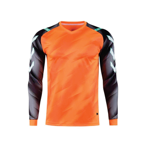 Maillot et short de gardien de but rembourrés unisexes pour hommes, femmes et jeunes, uniforme de gardien de but à manches longues pour le football, kit d'uniforme sportif pour adultes - Product Image 3