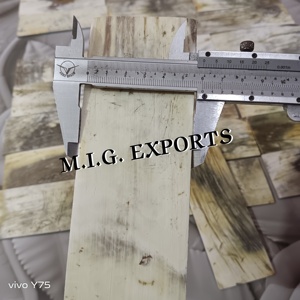 แผ่นเขาสีขาวของวัว พร้อมด้ามจับและแผ่นรองน้ำหนัก สำหรับใช้ทำด้ามมีด ด้ามดาบ ด้ามมีดโกน และด้ามจับชนิดอื่นๆ ฯลฯ - Product Image 4