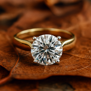 Bague de fiançailles solitaire originale en or blanc 14 carats Moissanite taille ronde VVS diamant serti de griffes bagues de bijouterie fine vente en gros - Product Image 5