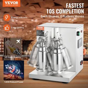 120W macchina per frullatori commerciali a doppia testa da 0 a 180 per frappè regolabile da 750ml tazza in acciaio inossidabile per tè per uso in negozio - Product Image 2