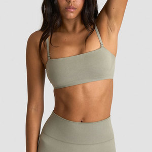 Soutien-gorge de sport pour femme avec bretelles intégrées, très extensible, personnalisable, uni, pour le yoga, les activités décontractées et l'entraînement en extérieur, dos nu tendance - Product Image 3