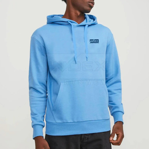 Sudadera con Capucha Azul Claro para Hombre, Marca INDEX SPORTS, Corte Regular, Algodón French Terry, Estilo Casual para Otoño, Diseño con Logotipo Frontal y Bolsillo - Product Image 5