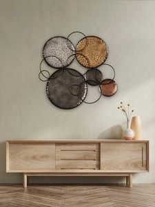 Modern Luxury Metal <b>Leaf</b> <b>Wall</b> Art Gold Grey Handcrafted Large Metallic Sculpture Hanging <b>Decor</b> Living Room Hotel Home <b>Wall</b> Art - Product Image 3