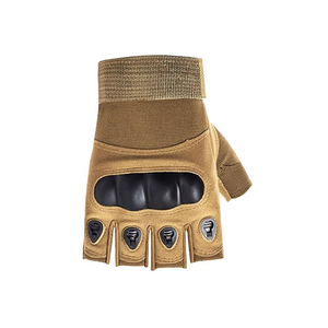 Gants de cyclisme à demi-doigts, gants en maille PU vertes, gants d'été pour hommes, gants à fermeture auto-agrippante - Product Image 5