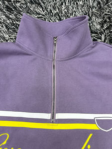 Custom Quarter <b>Zip</b> <b>Hooded</b> Fleece Pullover Sweatshirt Breathable Eco-Friendly Long Sleeve Casual Streetwear OEM Men's with Pocket - Product Image 4