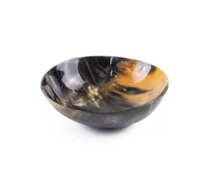 High-Quality Natural B/N buffalo Horn Bowl Available In All Sizes Home Decors Indian Horn Crafts and Art Ware Horn Bowl