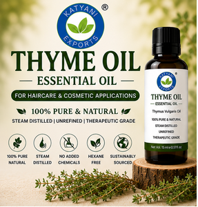 Huile essentielle de thym 100% pure, distillée à la vapeur, prix de gros - Qualité cosmétique et aromathérapie - Par Katyani Exports India - Product Image 2