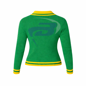 เสื้อสเวตเตอร์ถักสีเขียวลำลองสำหรับผู้หญิงของชมรมชิเอต้าฟีพร้อมลายพิมพ์ตัวอักษร CEP เสื้อสเวตเตอร์ตัวอักษร CEP สามารถปรับแต่งโลโก้ได้ - Product Image 2