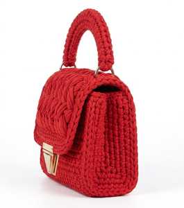 Bolso cruzado de ganchillo elegante con patrón trenzado y detalles de herrajes de primera calidad, 100% hecho a mano, bolso de ganchillo para mujer, uso casual. - Product Image 4