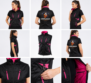 Chaleco de Entrenador de Perros Negro Personalizado, a Cuadros, Térmico, Transpirable, Cortavientos, con Cremallera y Cuello Mao, Ropa Exterior Informal Unisex - Product Image 1