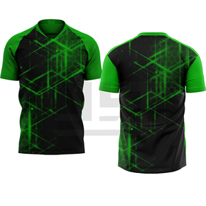 T-shirt de sport à manches courtes, col en V, logo imprimé sur le devant, respirant, doux, léger, 100% coton, contrôle de l'humidité - Product Image 6