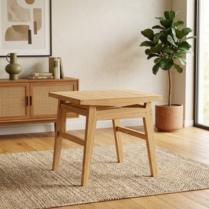 Mesa de Centro Moderna de Madera de Teca, Diseño Minimalista, Hecha a Mano, Muebles para Sala de Estar, Rectangular para Exteriores, con Marco de Madera Sólida - Product Image 5