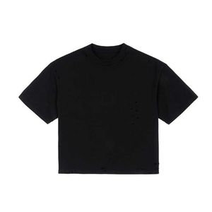 เสื้อยืดลำลองผู้ชายสไตล์วินเทจฟอกสี ทรงหลวม คอโอ พิมพ์ลายตามสั่ง แขนสั้น ผ้าฝ้าย - Product Image 3