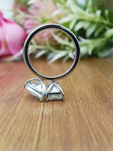 Anillo de compromiso solitario cultivado en laboratorio con corte esmeralda de 2,0 CT certificado GIA 14K/18K oro blanco sólido VVS banda de boda joyería fina - Product Image 4