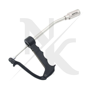 Pistolet d'application de bolus chromé le plus vendu, instruments vétérinaires standard, applicateur de bolus pour moutons, poignée courbée, produits pour animaux - Product Image 3