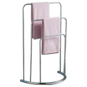 Support à serviettes multifonctionnel en métal pour salle de bain avec barres de suspension et base lourde et stable pour le rangement - Product Image 1