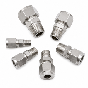 Conectores de Tubería de Acero Inoxidable con Doble Férula y Rosca Macho, Mecanizados por CNC, Certificados ISO9001, para Construcción, Varios Tamaños (1/8''-1/2'') - Product Image 4