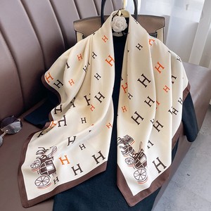 Luxury Women's 100% Silk Satin <b>Square</b> <b>Scarf</b> Solid Multi-Functional Fashion Accessory All Seasons Muslim - Product Image 1