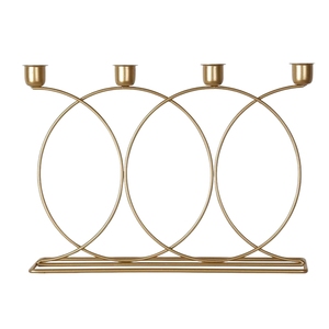 Support de bougie en fer au design moderne et élégant avec finition noire mate pour la décoration d'événements et la décoration de chambre. - Product Image 3