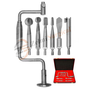 7 pièces - Perceuse manuelle Hudson Brace - Qualité supérieure - Utilisation en orthopédie et neurochirurgie - Certifiée CE - Fabriquée en usine - Zelmi Surgical - Product Image 3
