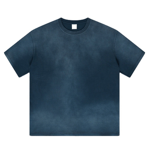 Camiseta Boxy con Efecto Ácido 2026, 275GSM, Alta Calidad, Estilo Vintage para Hombre, Cuello Redondo, Algodón, Estilo Casual, Tejido de Punto Jersey - Product Image 1