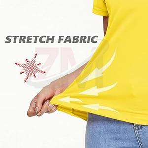 Camiseta informal sencilla para mujer con cuello redondo, transpirable, de punto, 100% poliéster con impresión por sublimación OEM - Product Image 5