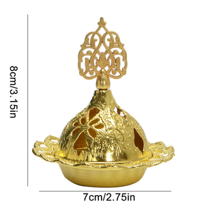 Porte-Bukhoor en métal de prestige moderne, pot à parfum de haute qualité pour les espaces luxueux - Product Image 4