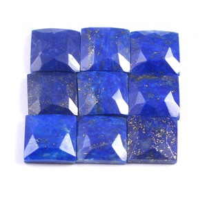 Lapis Lazuli Facetté Taille Rose Carrée, Pierre Précieuse en Vrac, Qualité Supérieure, Prix Usine, pour la Fabrication de Bijoux - Product Image 1