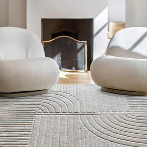 Tapis de luxe moderne à motifs botaniques, tissé à la main en laine, inspiré de la nature, pour la décoration du salon et de la chambre. - Product Image 1