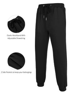 Ensemble de survêtement personnalisé pour homme avec logo, en molleton épais, pull à capuche uni et pantalon de survêtement - Product Image 6