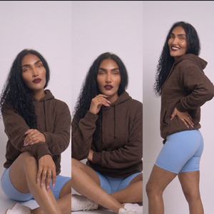 Sudadera con capucha de invierno para mujer, de hombro caído, con cordón, de tejido grueso, oversize y de manga larga - Product Image 6